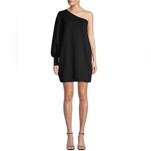 Free People Black One-Shoulder Top, Sz L, EUC with POCKETS!!